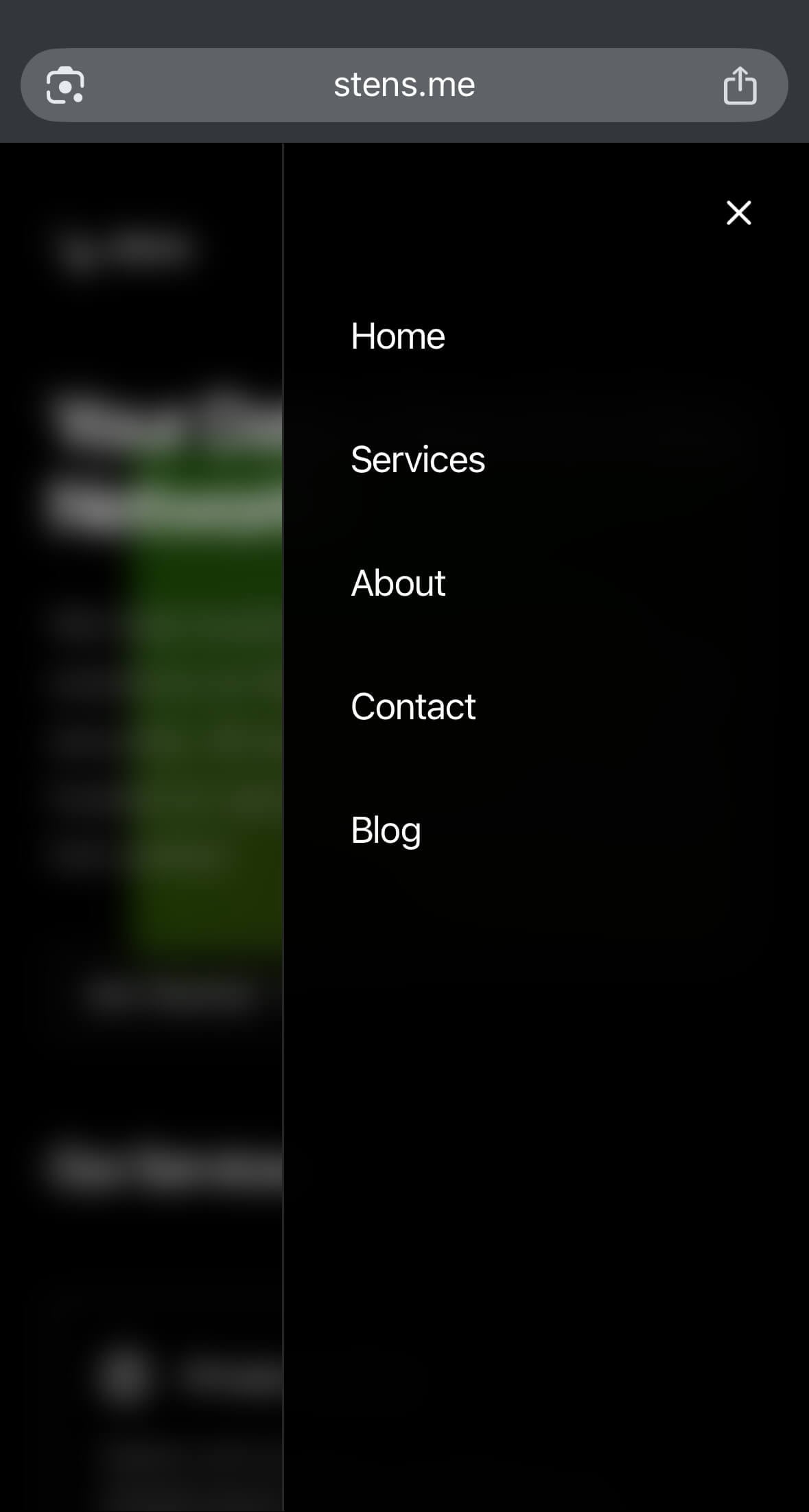 Original black navigation bar